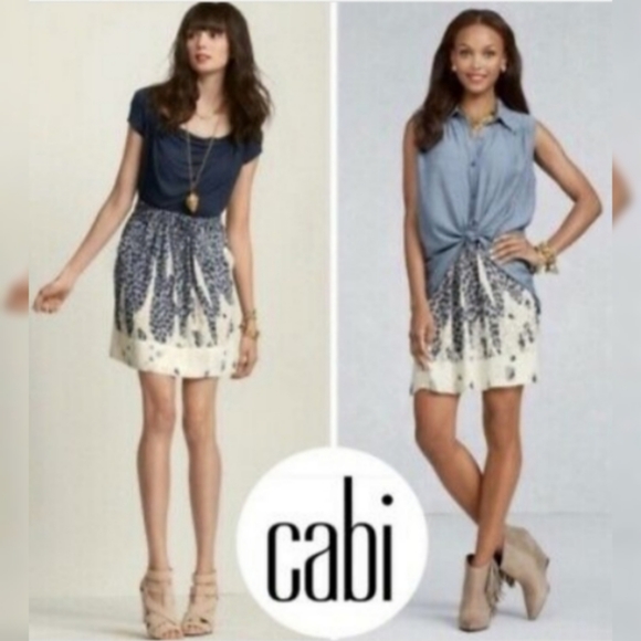 CAbi Dresses & Skirts - CAbi 401 "Bella" Leopard Print Elastic Waist Skirt